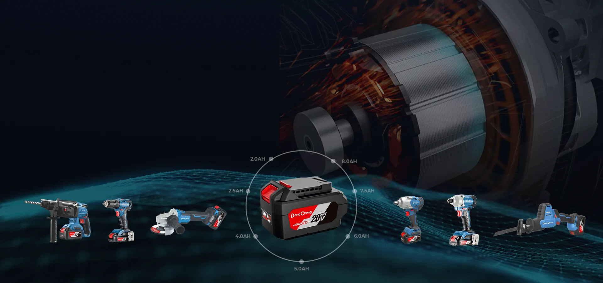 Plataforma DongCheng 20 V MAX compatible con múltiples herramientas